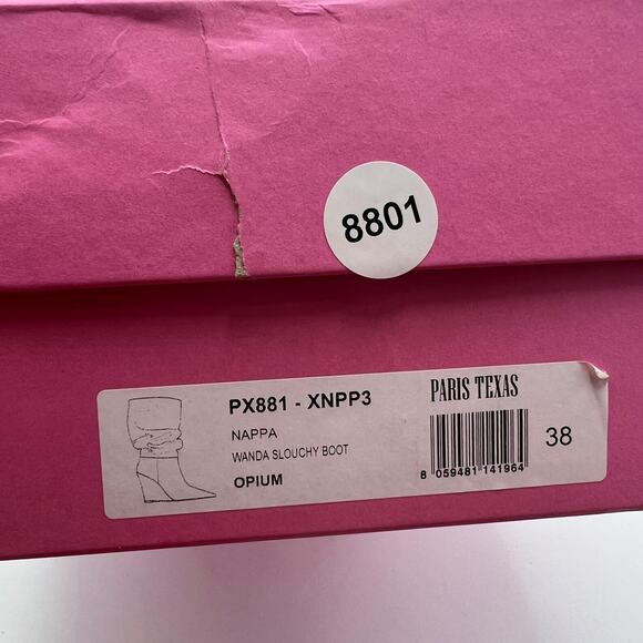 Paris Texas Womens Nappa Wanda Slouchy Boot Opium Size 38 US 8 - Picture 8 of 8